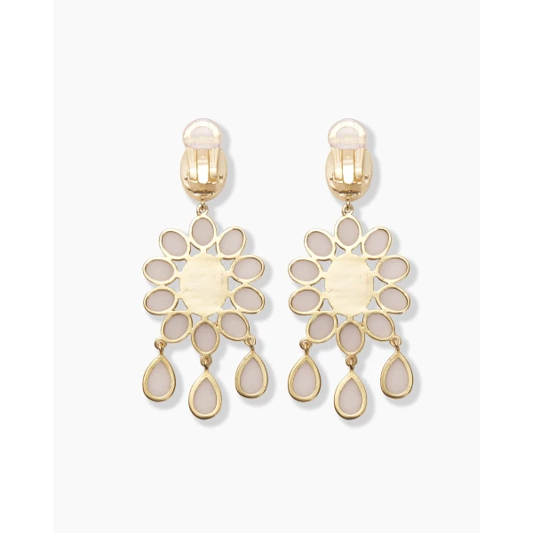 Carolina Herrera Carolina Herrera x Olympia Babylonia Flower Power Earrings in White, view 2