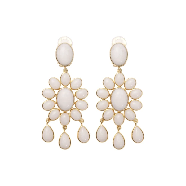 Carolina Herrera Carolina Herrera x Olympia Babylonia Flower Power Earrings in White