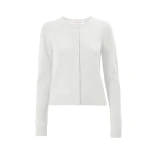 Carolina Herrera Cashmere Crewneck Cardigan in Ivory