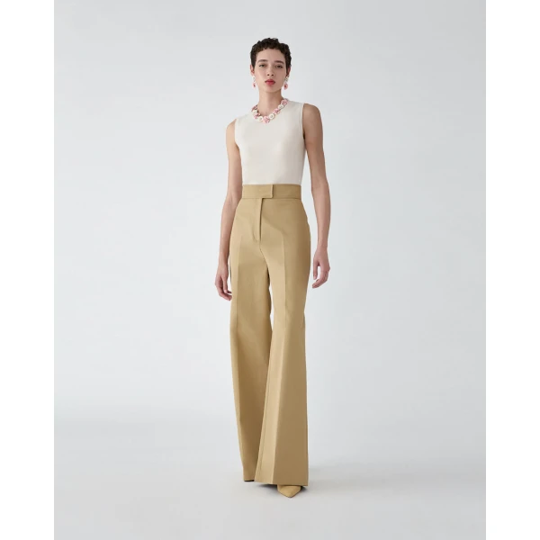 Carolina Herrera Cashmere Crewneck Tank in Ivory, view 2