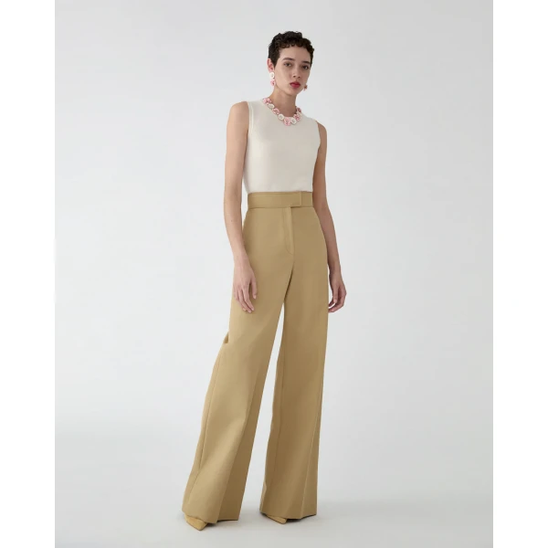 Carolina Herrera Cashmere Crewneck Tank in Ivory, view 4