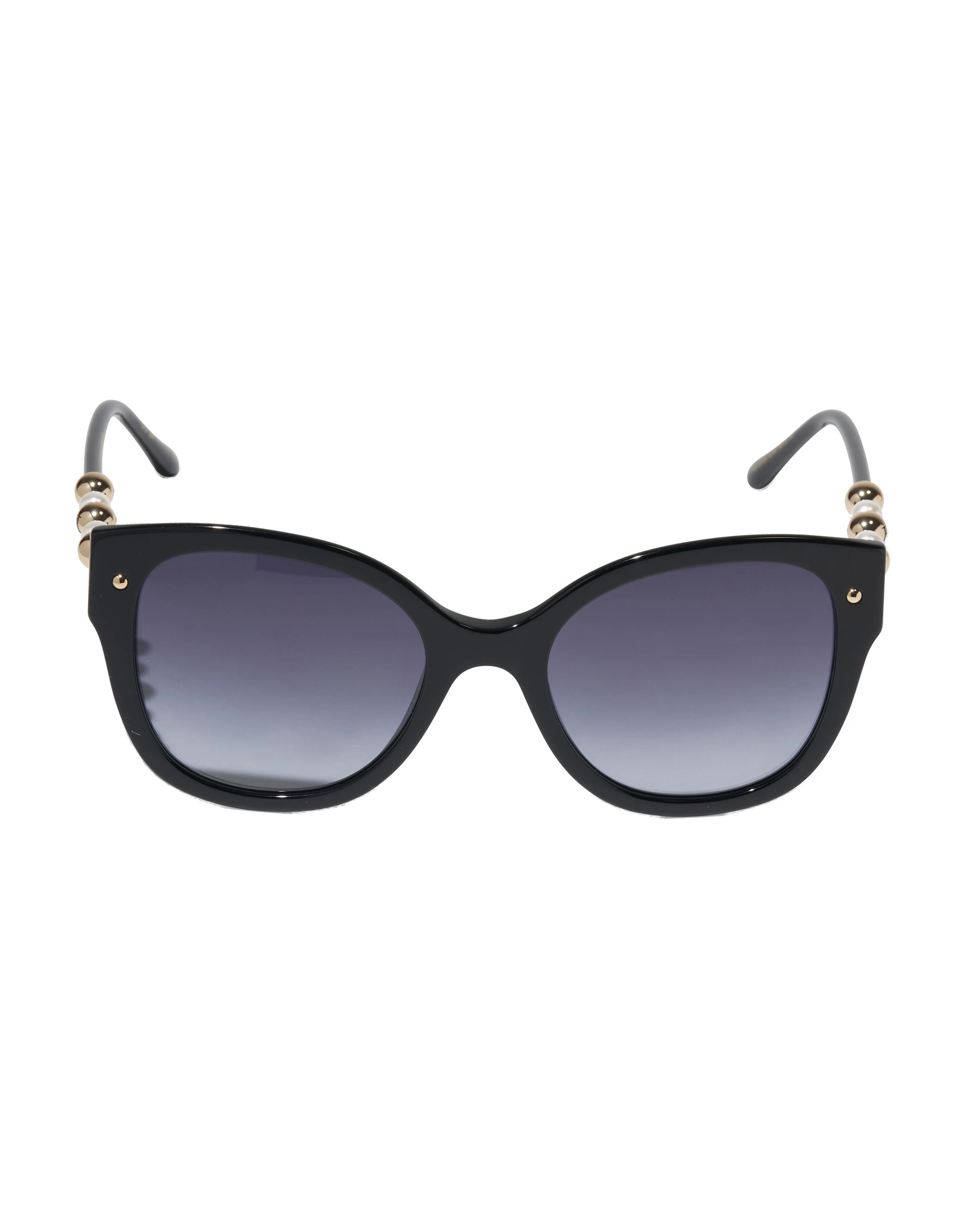 Carolina Herrera Cat Eye Sunglasses with Beaded Detail in Black | Accessories | Coveti Carolina Herrera Cat Eye Sunglasses with Beaded Detail in Black
