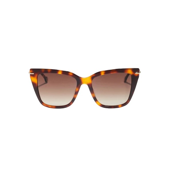 Cat Eye Sunglasses with Temple Detail in Havana