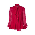 Carolina Herrera Chiffon Pussy-Bow Blouse