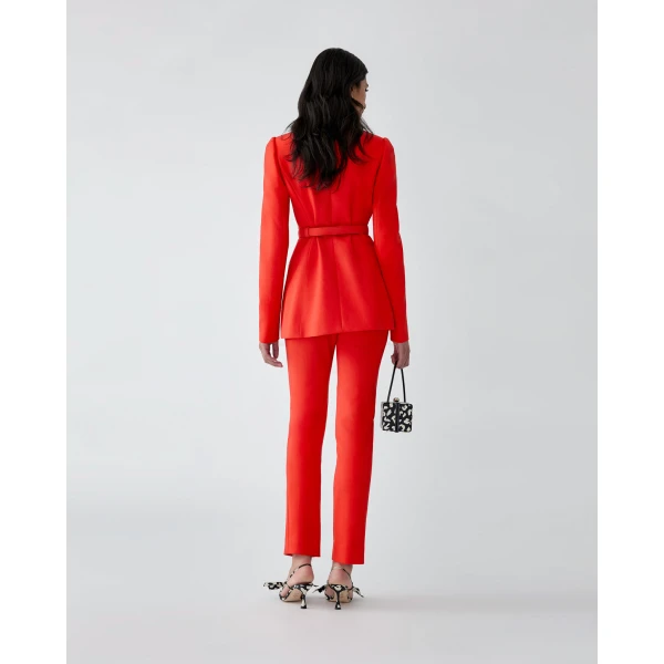 Carolina Herrera Cigarette Pants in Chili Red, view 3