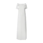 Carolina Herrera Column Gown with Bows in Ivory