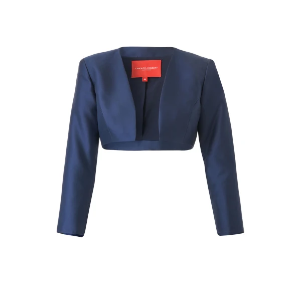 Cropped Bolero Jacket in Navy