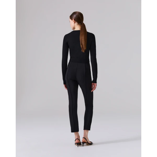 Carolina Herrera Cropped Cardigan in Black, view 3
