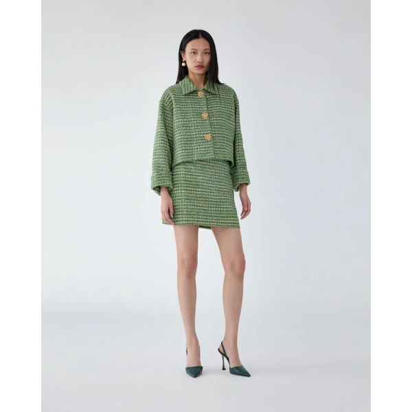 Carolina Herrera Cropped Tweed Jacket, view 2