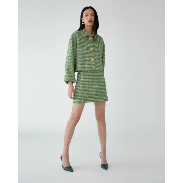 Carolina Herrera Cropped Tweed Jacket, view 4