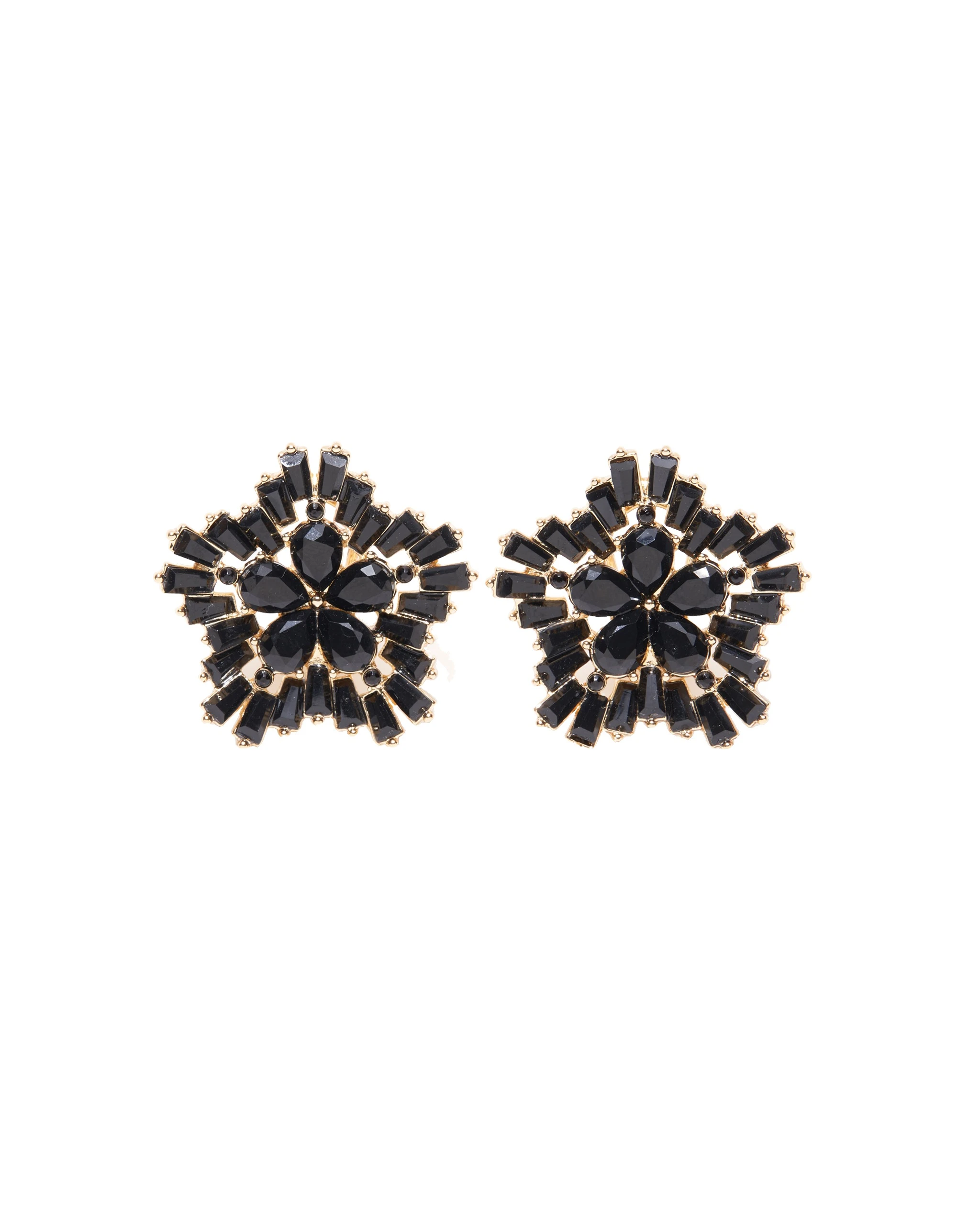 Carolina Herrera Crystal Snowflake Earrings in Black | Jewelry | Coveti Carolina Herrera Crystal Snowflake Earrings in Black