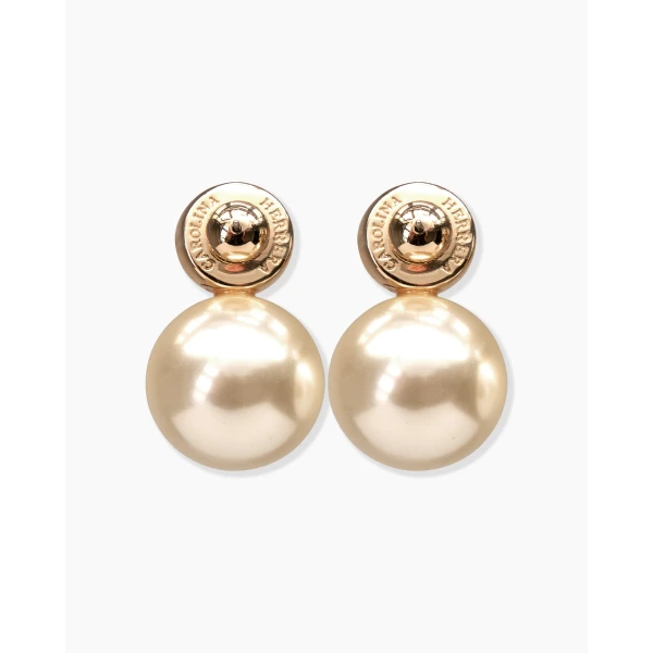 Carolina Herrera Crystal and Pearl Earrings, view 3
