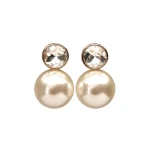 Carolina Herrera Crystal and Pearl Earrings