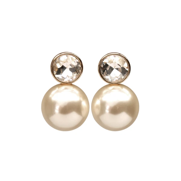 Carolina Herrera Crystal and Pearl Earrings