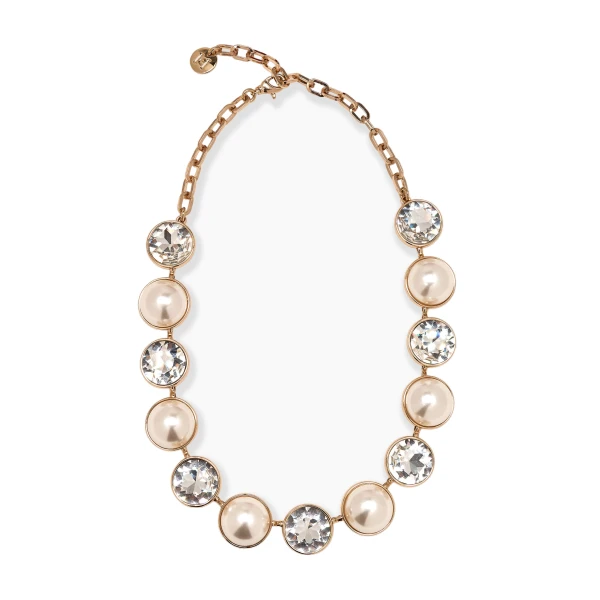 Carolina Herrera Crystal and Pearl Necklace