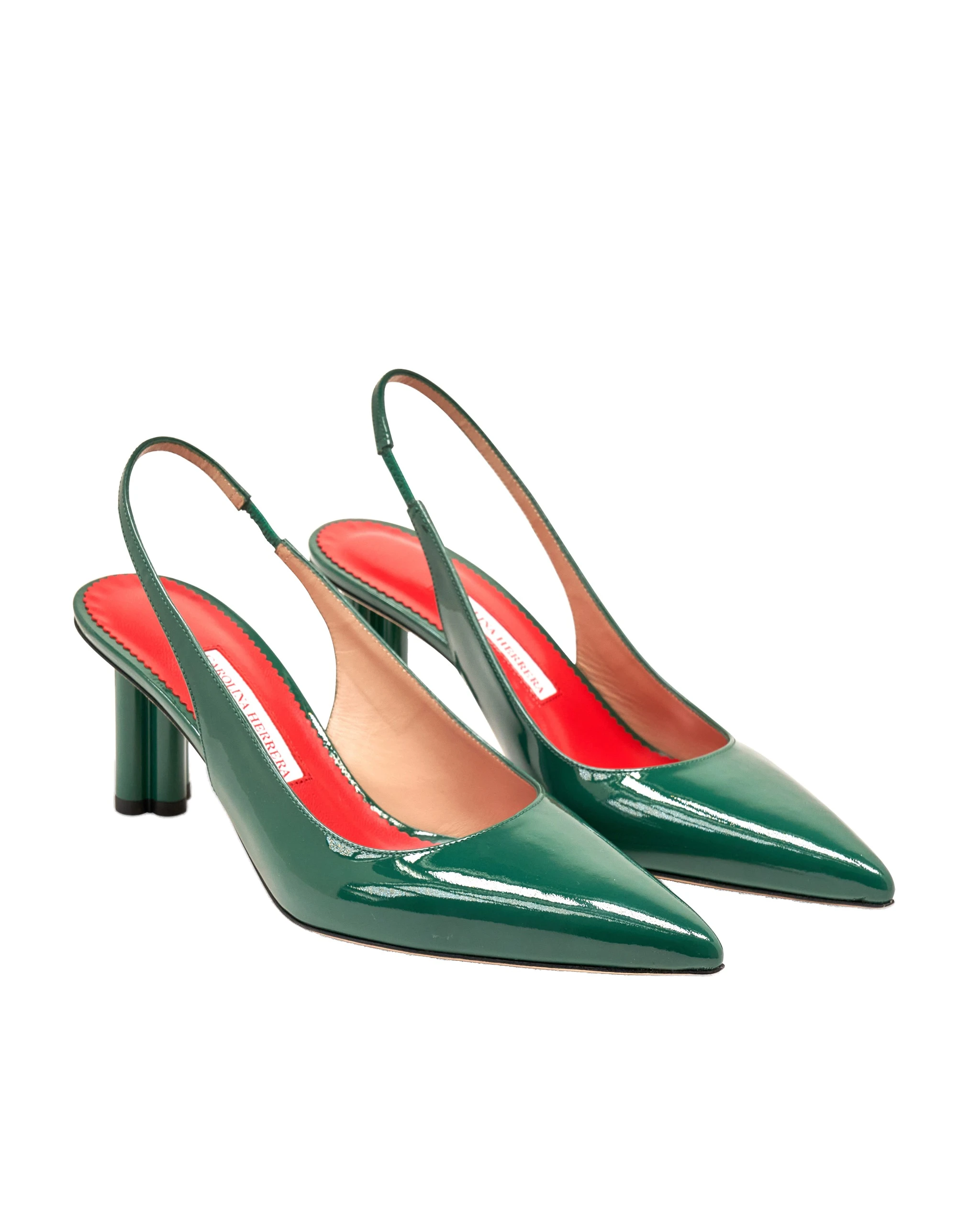 Carolina Herrera Cylinder-Heel Patent Leather Pumps in Racing Green | Shoes | Coveti Carolina Herrera Cylinder-Heel Patent Leather Pumps in Racing Green