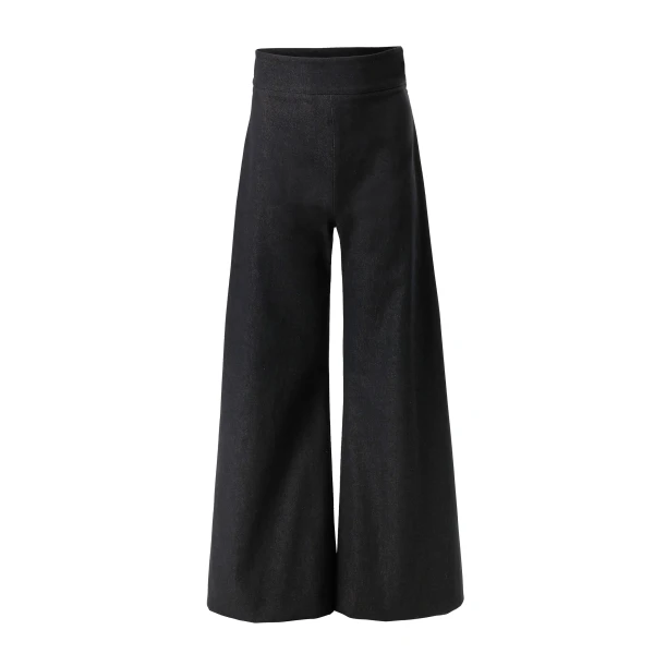 Carolina Herrera Denim Wide-Leg Diane Pants in Black