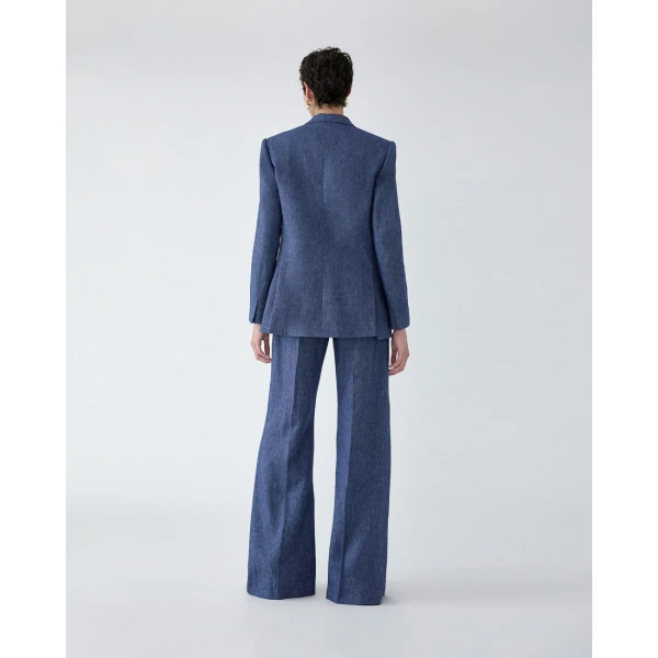 Carolina Herrera Double-Breasted Flannel Blazer, view 3
