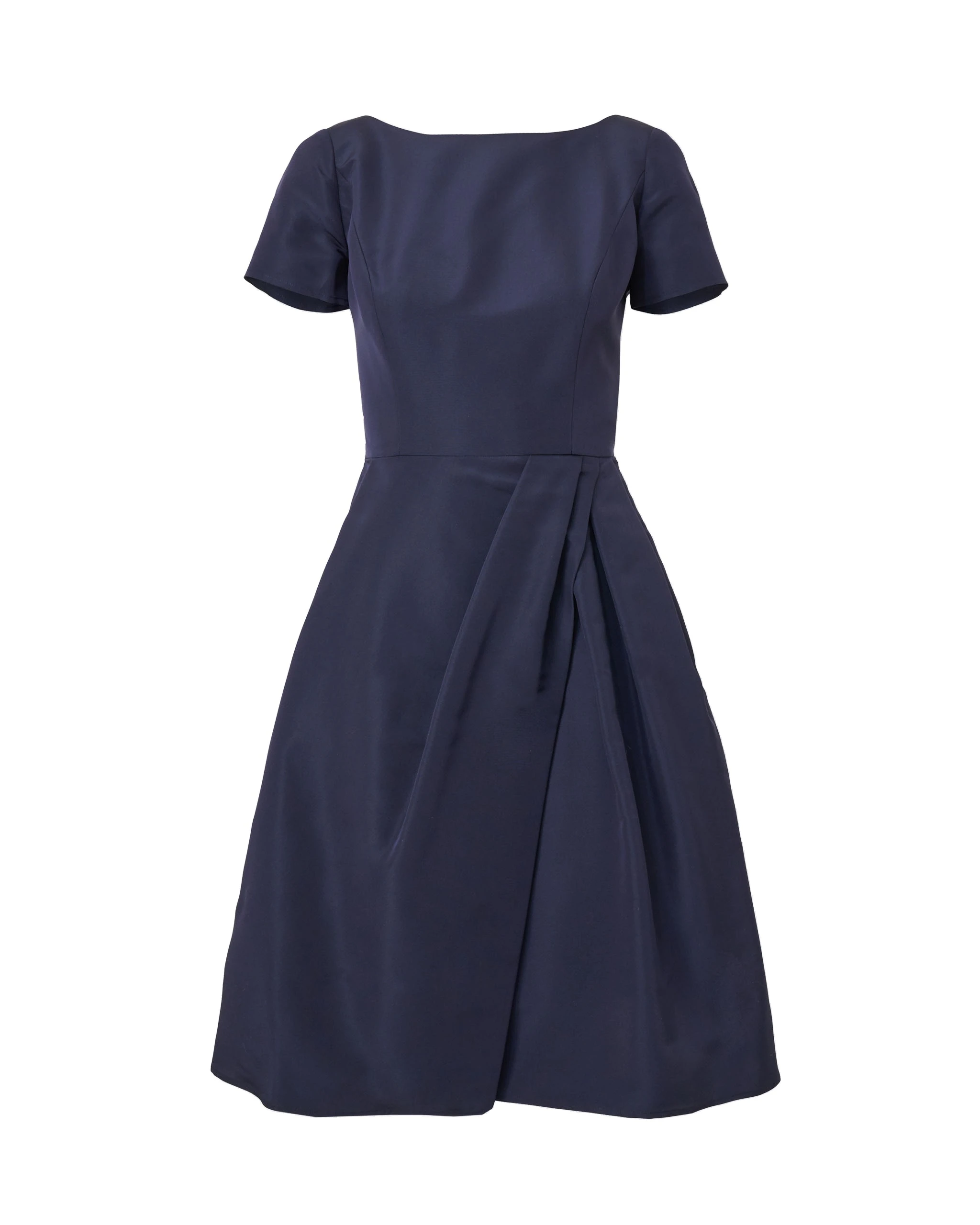 Carolina Herrera Draped Boat Neck Dress in Midnight | Dresses | Coveti Carolina Herrera Draped Boat Neck Dress in Midnight