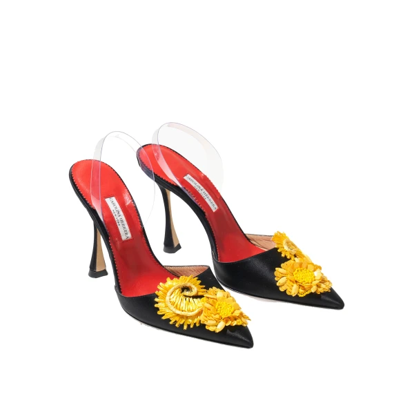Embellished Kitten Heel Mule