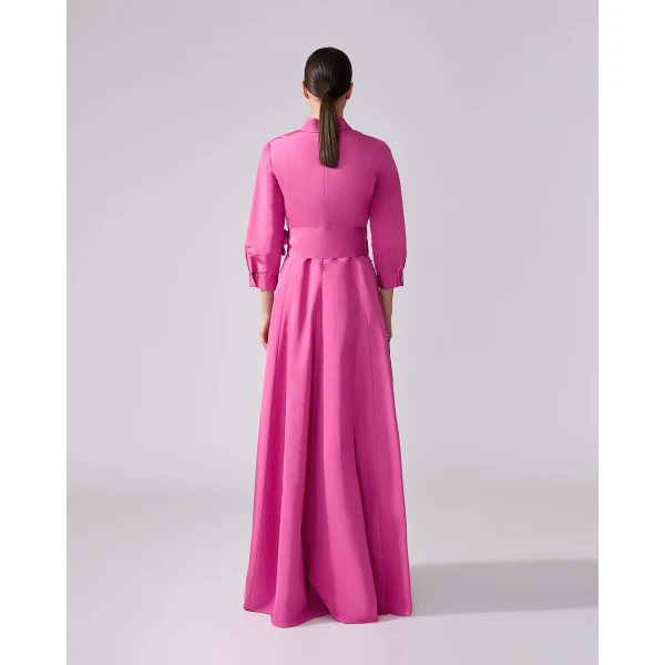 Carolina Herrera Embroidered Trench Gown in Rose, view 3