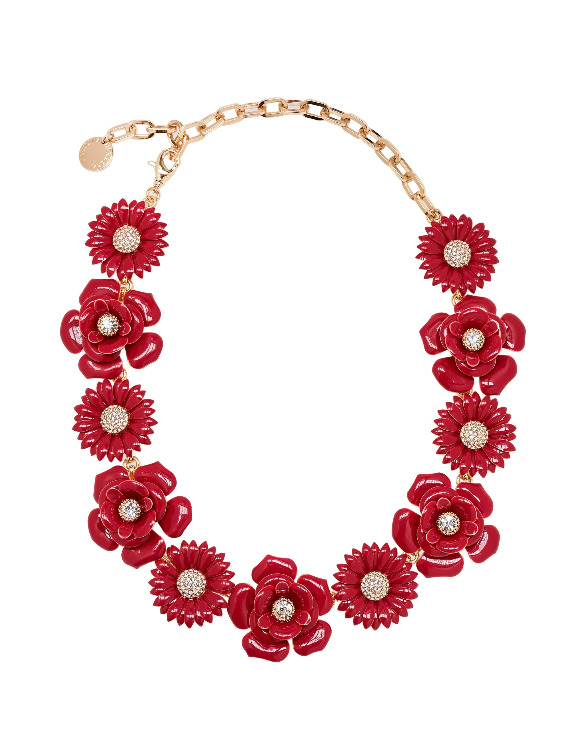 Carolina Herrera Enamel Mixed Flower Necklace | Jewelry | Coveti Carolina Herrera Enamel Mixed Flower Necklace