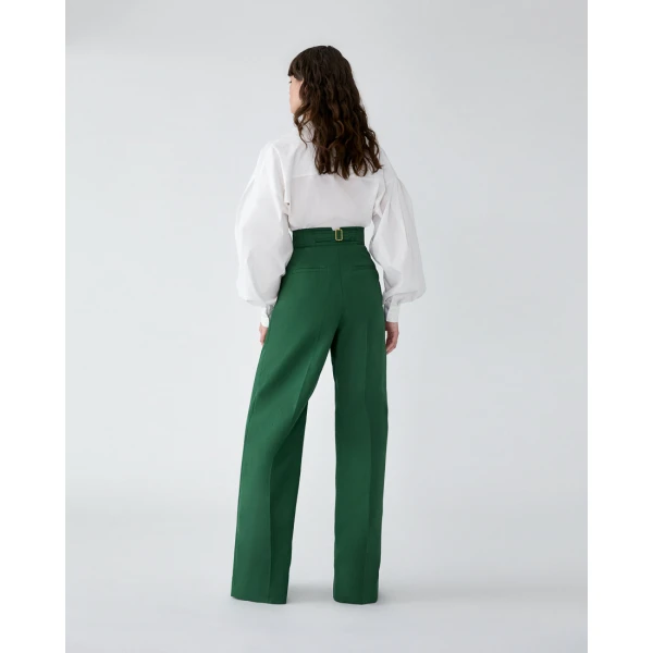 Carolina Herrera Fitted Waist Shirt in White, view 3