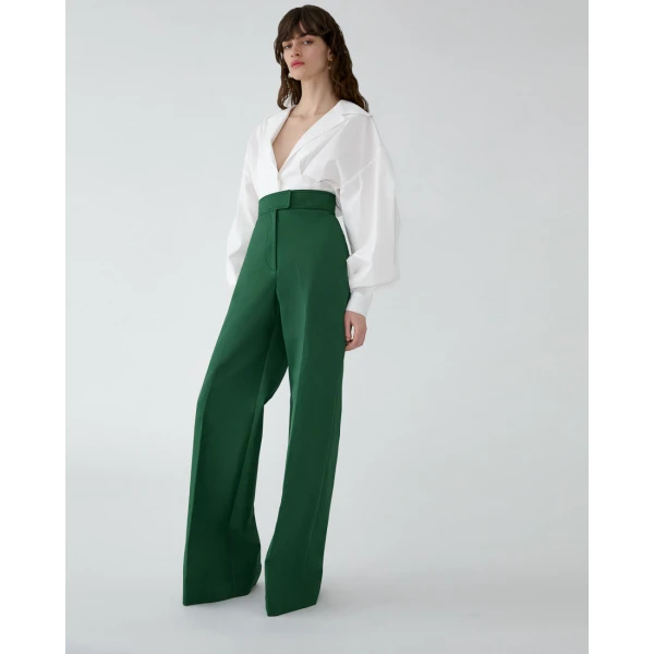 Carolina Herrera Fitted Waist Shirt in White, view 4