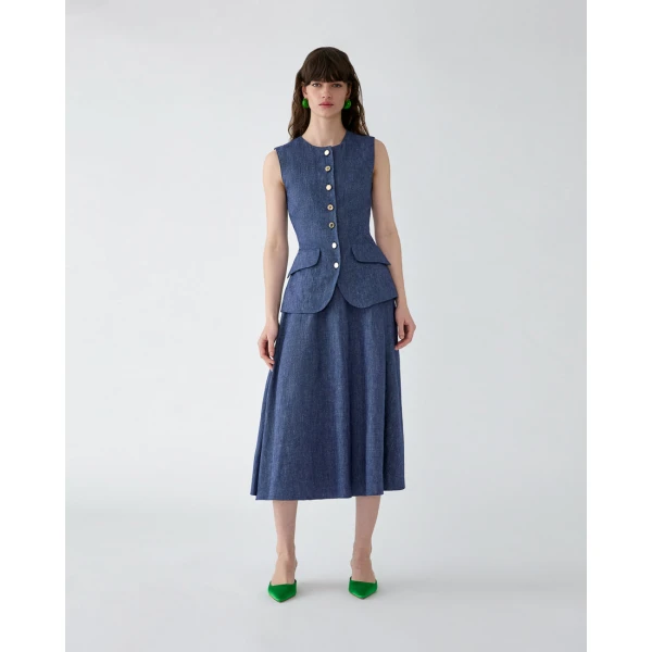 Carolina Herrera Flannel Buttoned Top, view 2