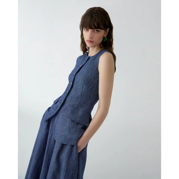 Carolina Herrera Flannel Buttoned Top, view 4