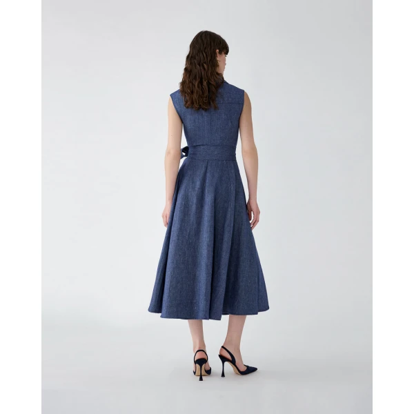 Carolina Herrera Flannel Trench Dress, view 3