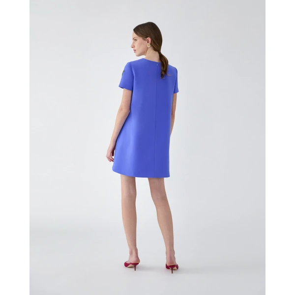 Carolina Herrera Floral-Embroidered Mini Dress, view 3