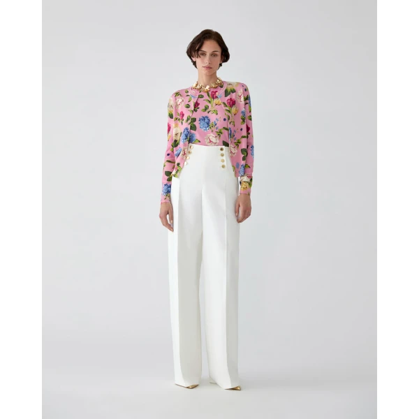 Carolina Herrera Floral-Print Cardigan, view 2