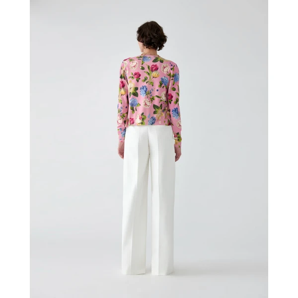 Carolina Herrera Floral-Print Cardigan, view 3