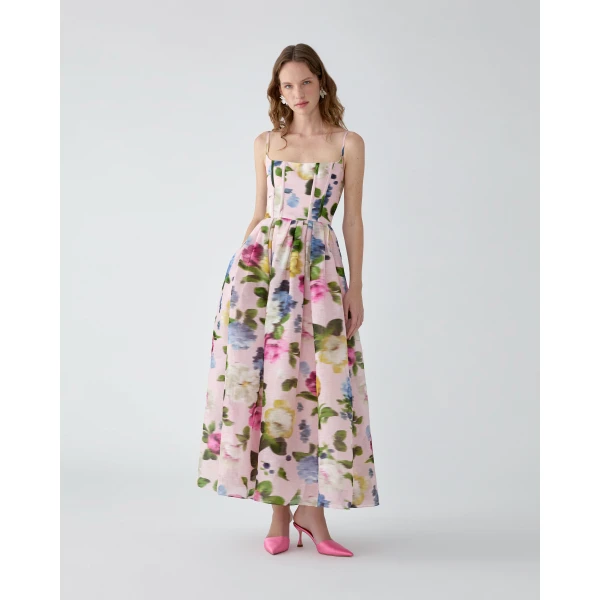 Carolina Herrera Floral-Print Midi Dress, view 2
