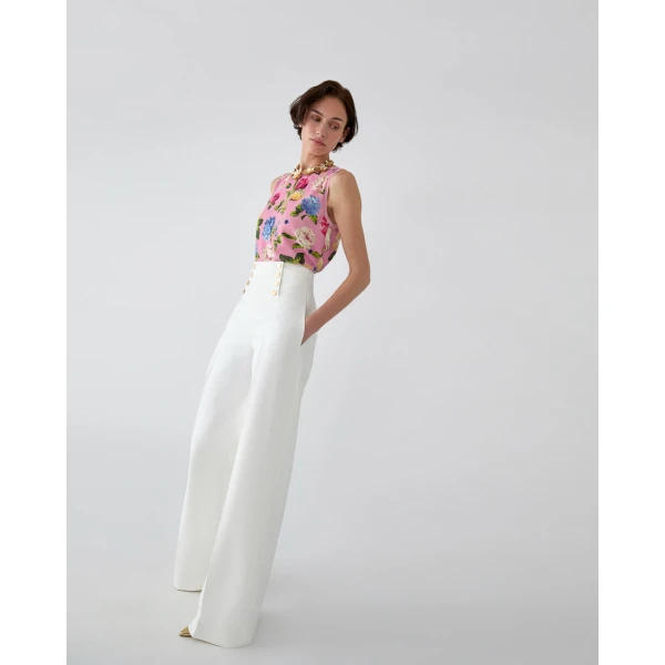 Carolina Herrera Floral-Print Tank, view 4