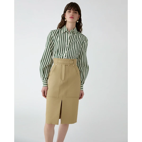 Carolina Herrera Gabardine Pencil Skirt, view 4