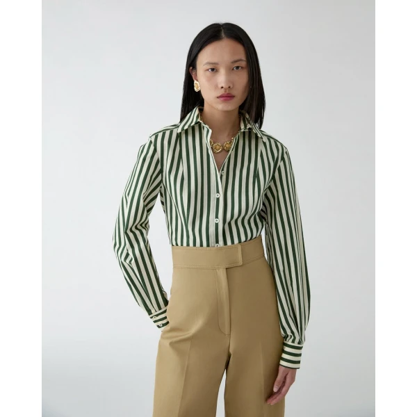 Carolina Herrera Gabardine Wide-Leg Diane Pants, view 4