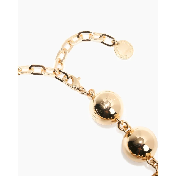 Carolina Herrera Gold Ball Necklace, view 3