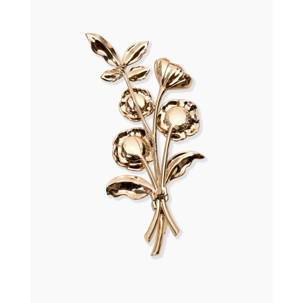 Carolina Herrera Gold Flower Brooch, view 3