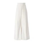 Carolina Herrera High-Rise Wide-Leg Pants in Ivory