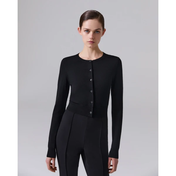 Carolina Herrera High-Waisted Skinny Pant in Black, view 4