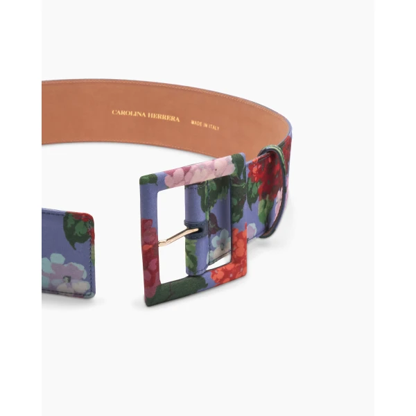 Carolina Herrera Hydrangea Print Icon Belt, view 3