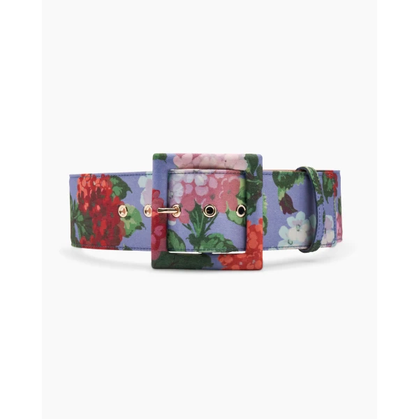 Carolina Herrera Hydrangea Print Icon Belt, view 5