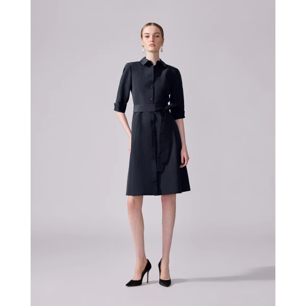 Carolina Herrera Icon Shirt Dress in Midnight, view 2