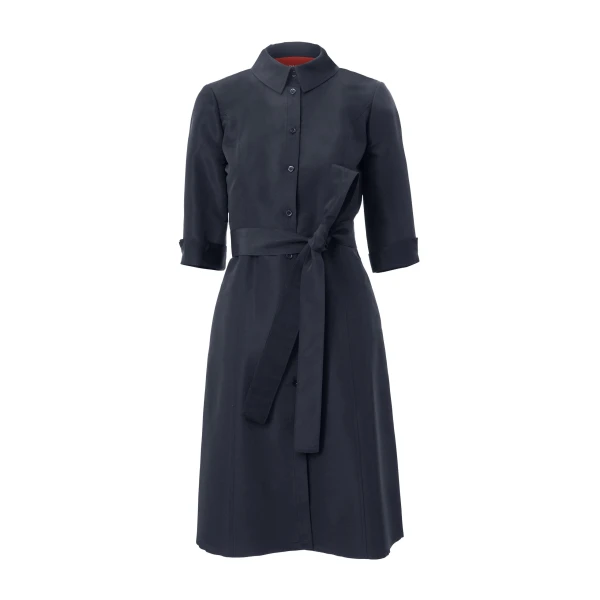 Icon Shirt Dress in Midnight
