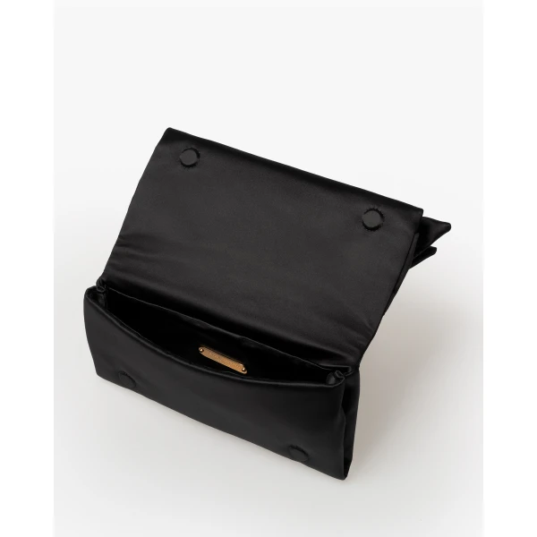 Carolina Herrera Karlita Satin Clutch with Bow in Black, view 2