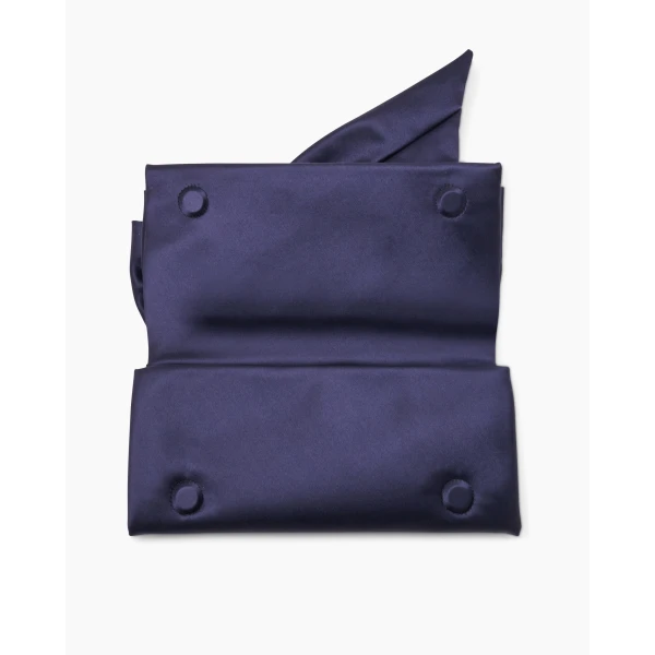 Carolina Herrera Karlita Satin Clutch with Bow in Midnight, view 3