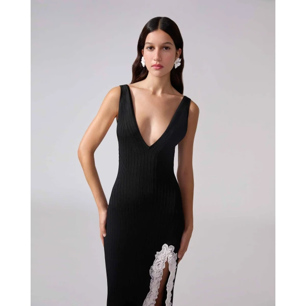 Carolina Herrera Lace-Trim Slip Dress, view 4