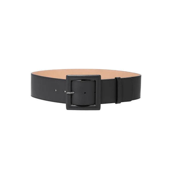 Carolina Herrera Large Square Buckle Belt in Black
